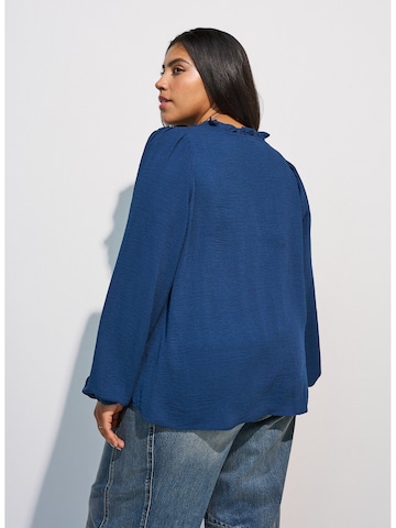 Zizzi Bluse 'CAWHITNEY' in Blau