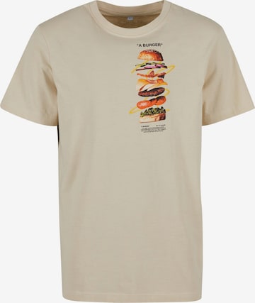 Mister Tee Shirt 'A Burger' in Beige: front