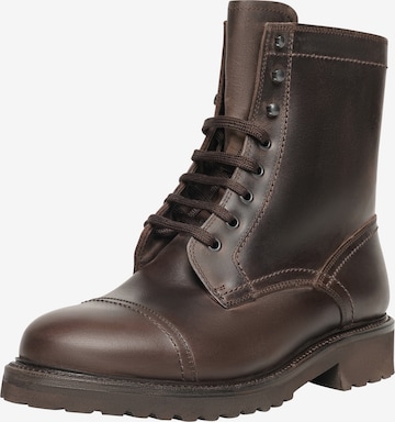 Henry Stevens Lace-Up Boots 'Barkley' in Brown: front