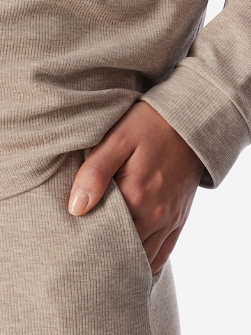 SCHIESSER Pajama 'Selected Premium Warming' in Beige