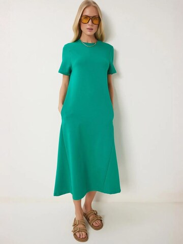 Happiness İstanbul Jurk in Groen: voorkant