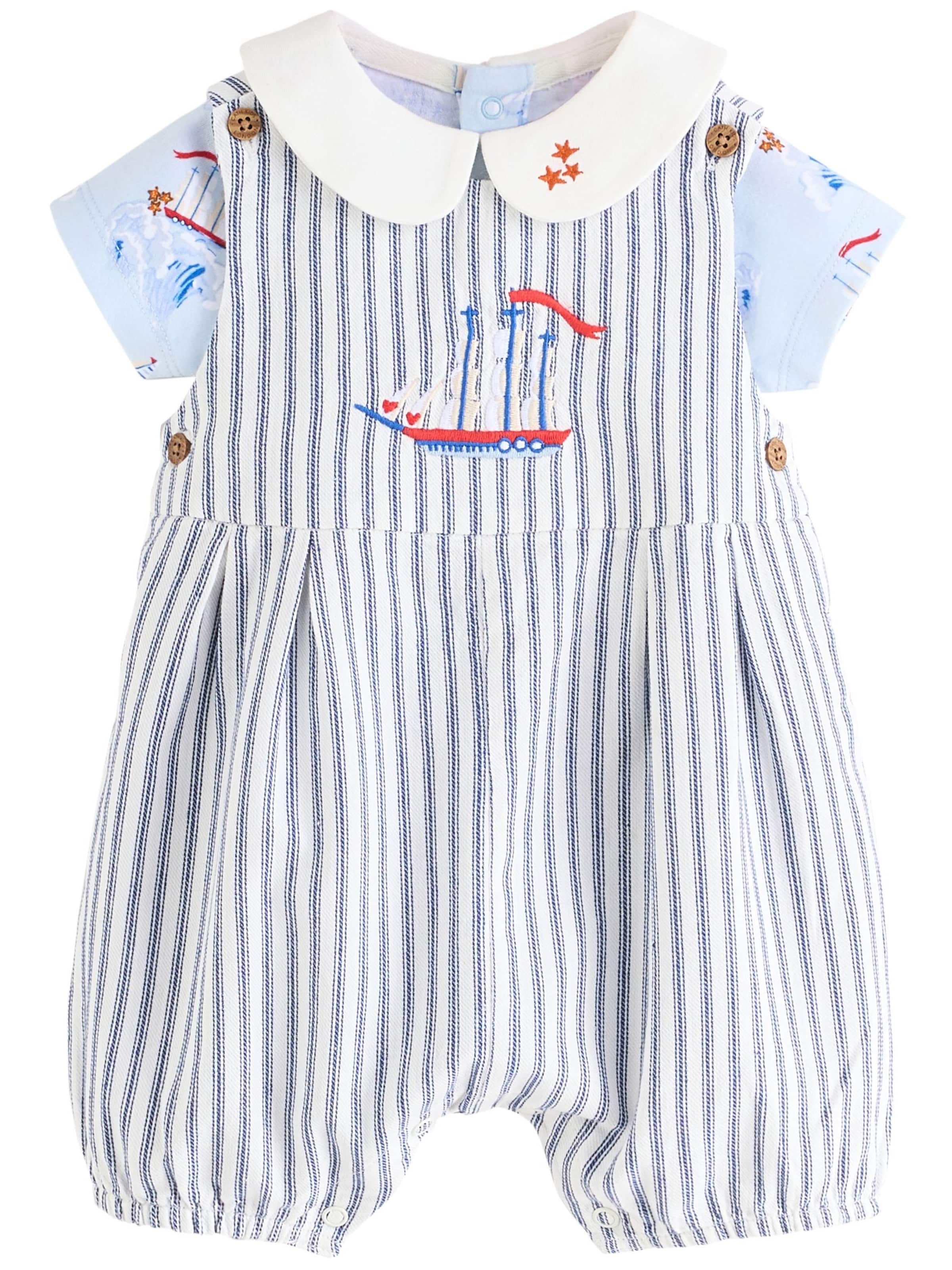 Loosefit Pantaloni con pettorina 'Cath Kidston' di Next in blu: frontale