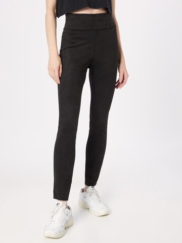 Juvia Skinny Fit Клин 'Faux' в черно: отпред