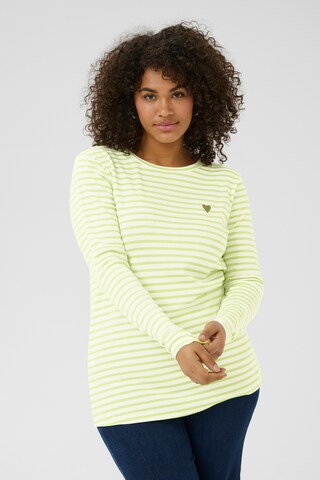 KAFFE CURVE Shirt 'Lia' in Green: front