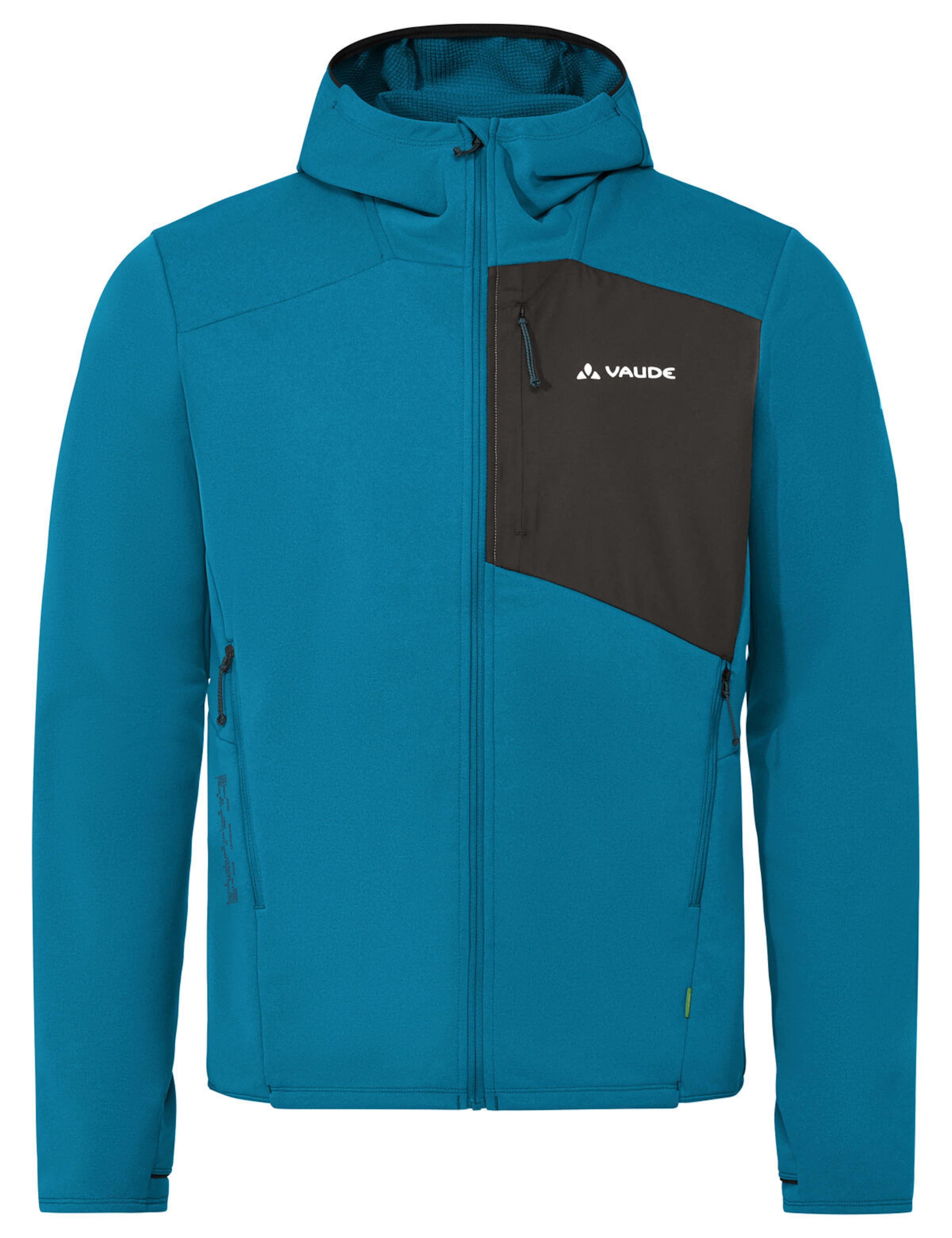 VAUDE Athletic fleece jacket 'Monviso III' in Blue: front