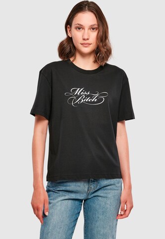Miss Tee Shirt 'Miss Bitch' in Black: front