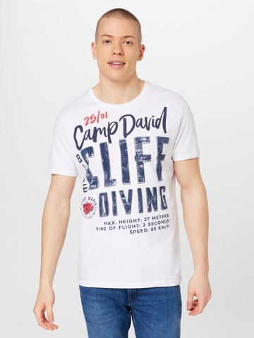 CAMP DAVID Shirt in White: front