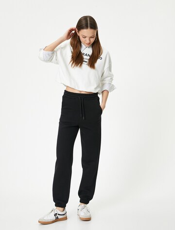 Koton Tapered Trousers in Black