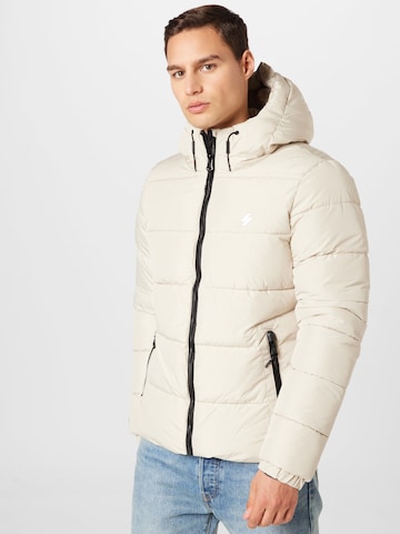 Veste d’hiver Superdry en beige : devant