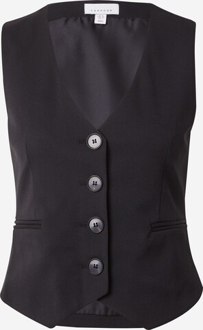 Gilet de costume TOPSHOP en noir : devant