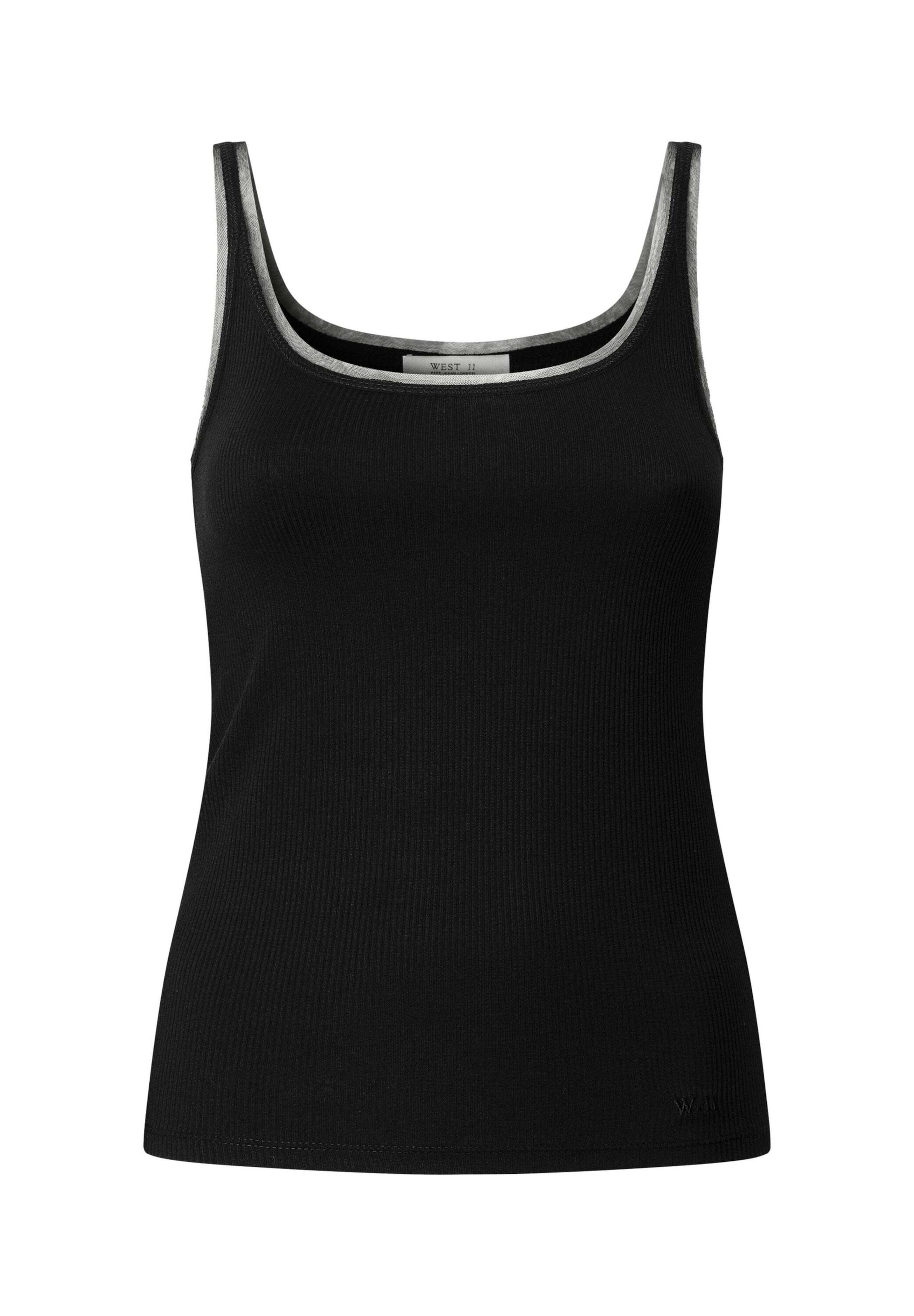 Pepe Jeans - Top 'Camille' en negro: frente