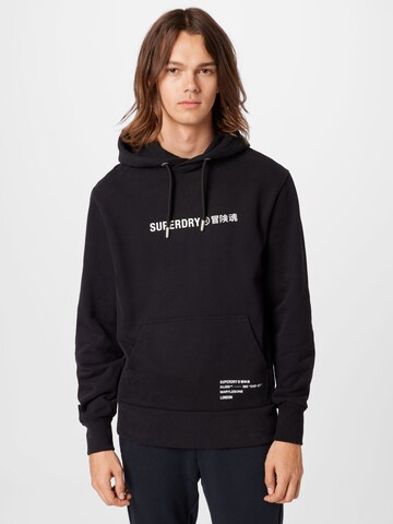 Superdry Sweatshirt in Black: front