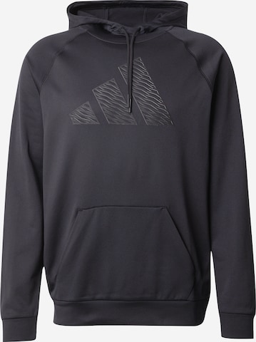 ADIDAS PERFORMANCE Спортивный свитшот в Черный: спереди