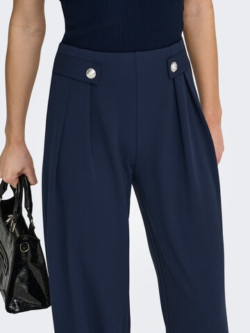 JDY Wide leg Bandplooibroek 'JDYLOUISVILLE' in Blauw