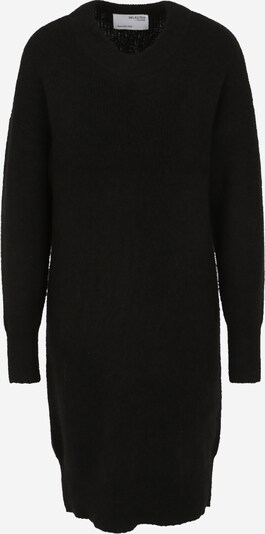 Megzta suknelė 'SLFSIF KHLOE LS KNIT DRESS O-NECK B TALL' iš Selected Femme Tall, spalva – juoda, Prekių apžvalga