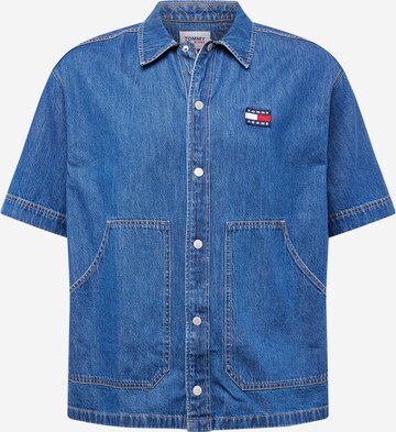 Tommy Jeans Comfort fit Button Up Shirt in Blue: front