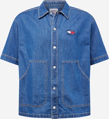 Tommy Jeans Comfort fit Overhemd in Blauw: voorkant