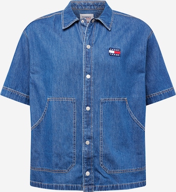 Tommy Jeans Comfort fit Button Up Shirt in Blue: front