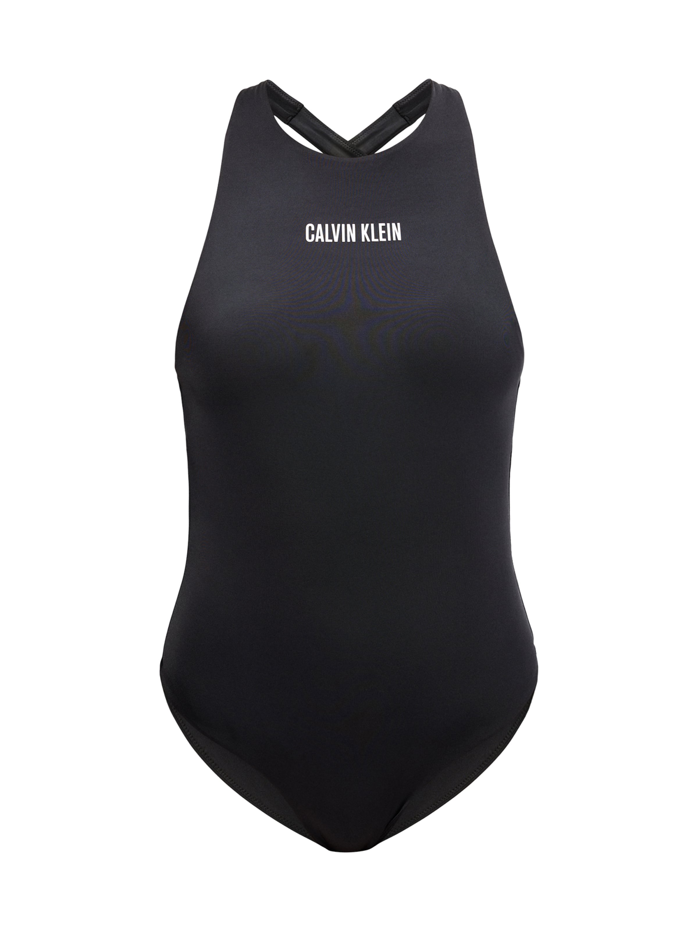 Calvin Klein Swimwear regular Ολόσωμο μαγιό 'INTENSE POWER' σε μαύρο: μπροστά