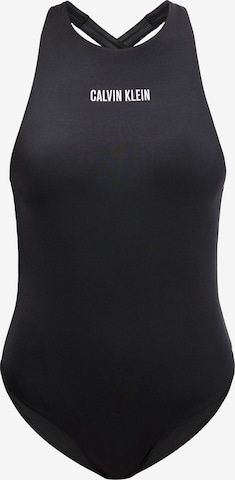 juoda Calvin Klein Swimwear Standartinis Maudymosi kostiumėlis 'INTENSE POWER': priekis