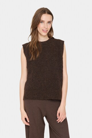 SAINT TROPEZ Sweater 'Gela' in Brown: front