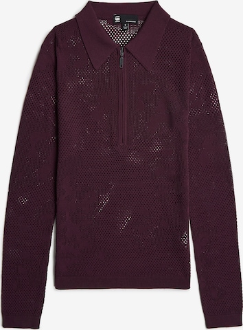 G-STAR Sweater 'Pointelle' in Red: front