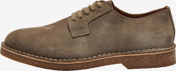 SELECTED HOMME - Zapatos con cordón 'RIGA' en marrón: frente