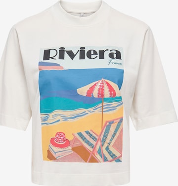 T-shirt 'ONLVEGA' ONLY en blanc : devant