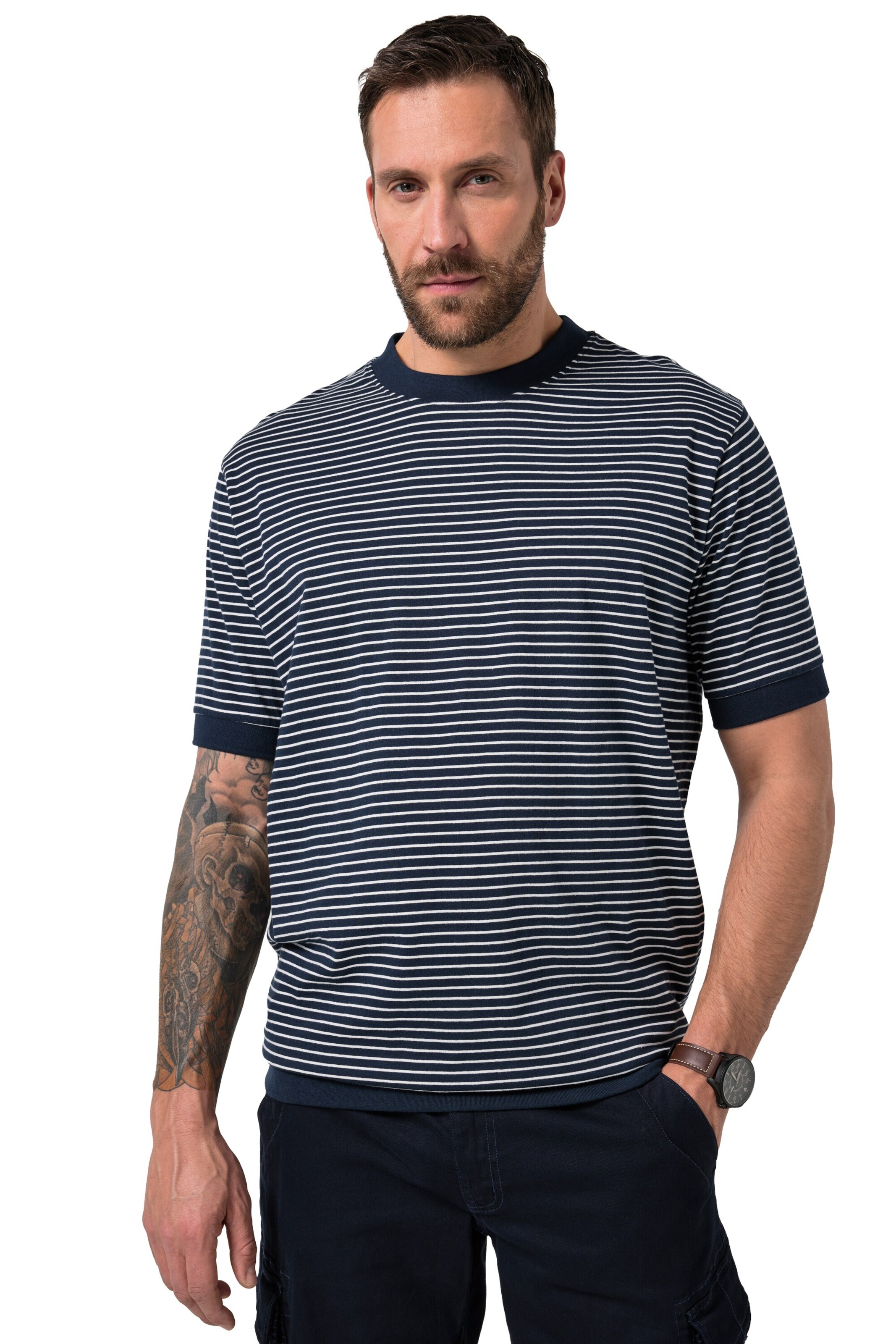 JP1880 Shirt in Blauw: voorkant