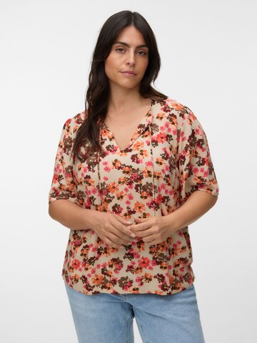 Camicia da donna 'JAMIE' di Vero Moda Curve in beige: frontale