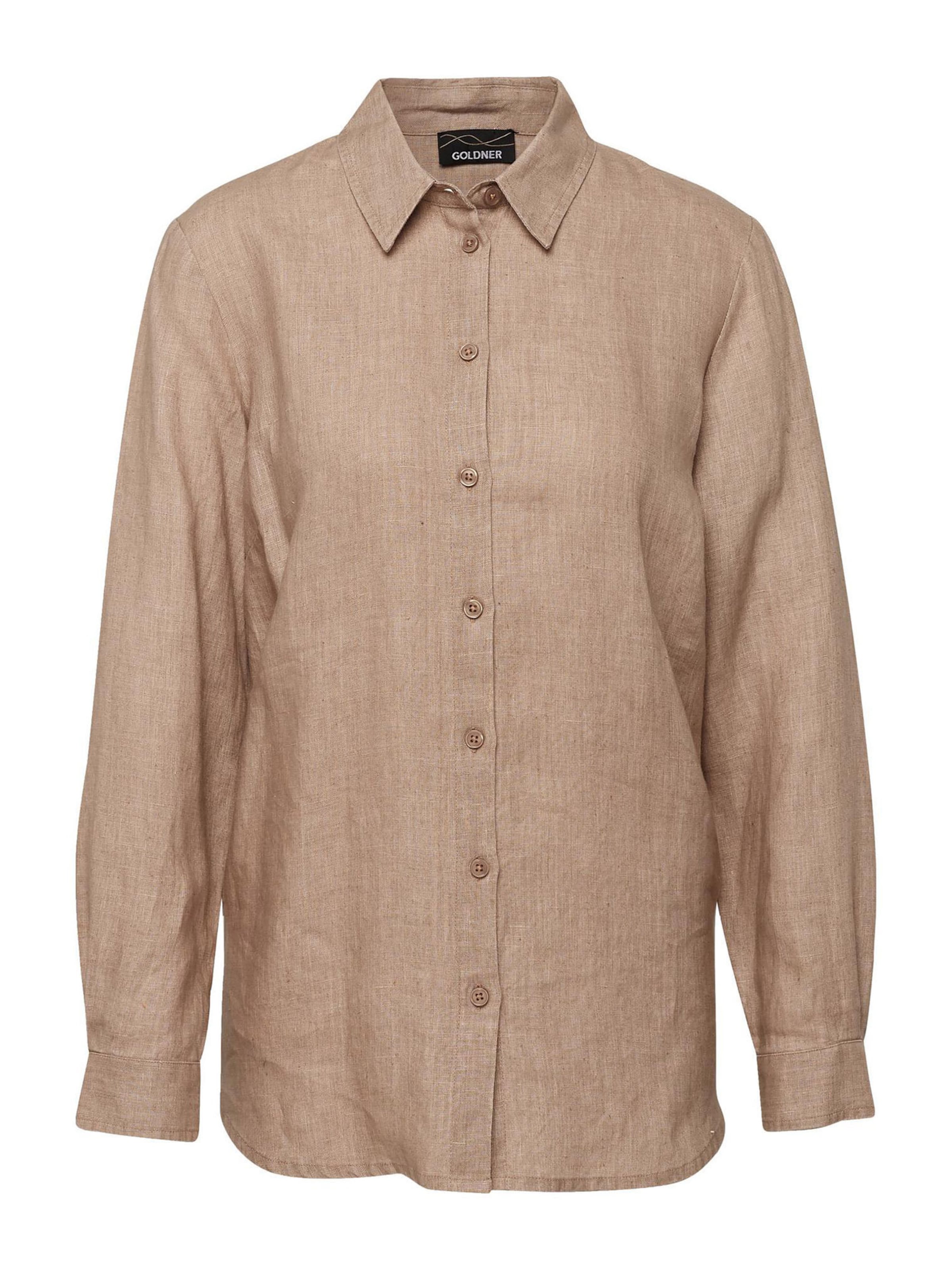 Goldner Bluse in Braun: Vorderseite
