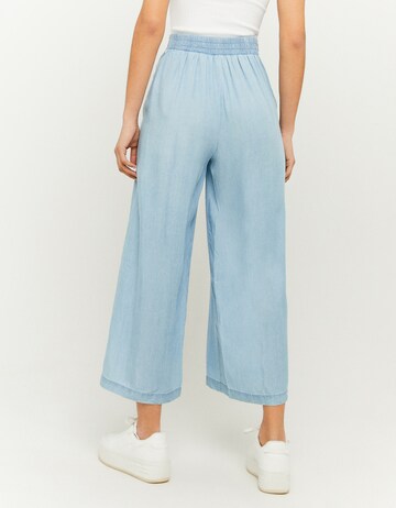 Tally Weijl Wide leg Pleat-Front Pants in Blue