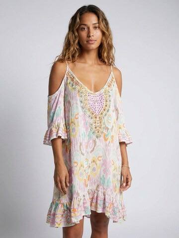 Miss June Jurk 'Robe Courte Birds' in Gemengde kleuren: voorkant