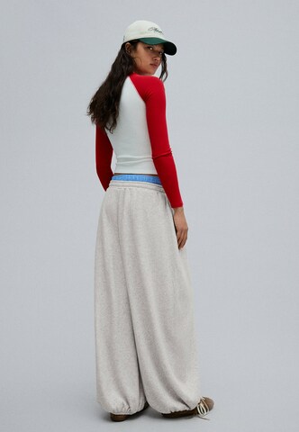 Bershka Baggy Broek in Grijs