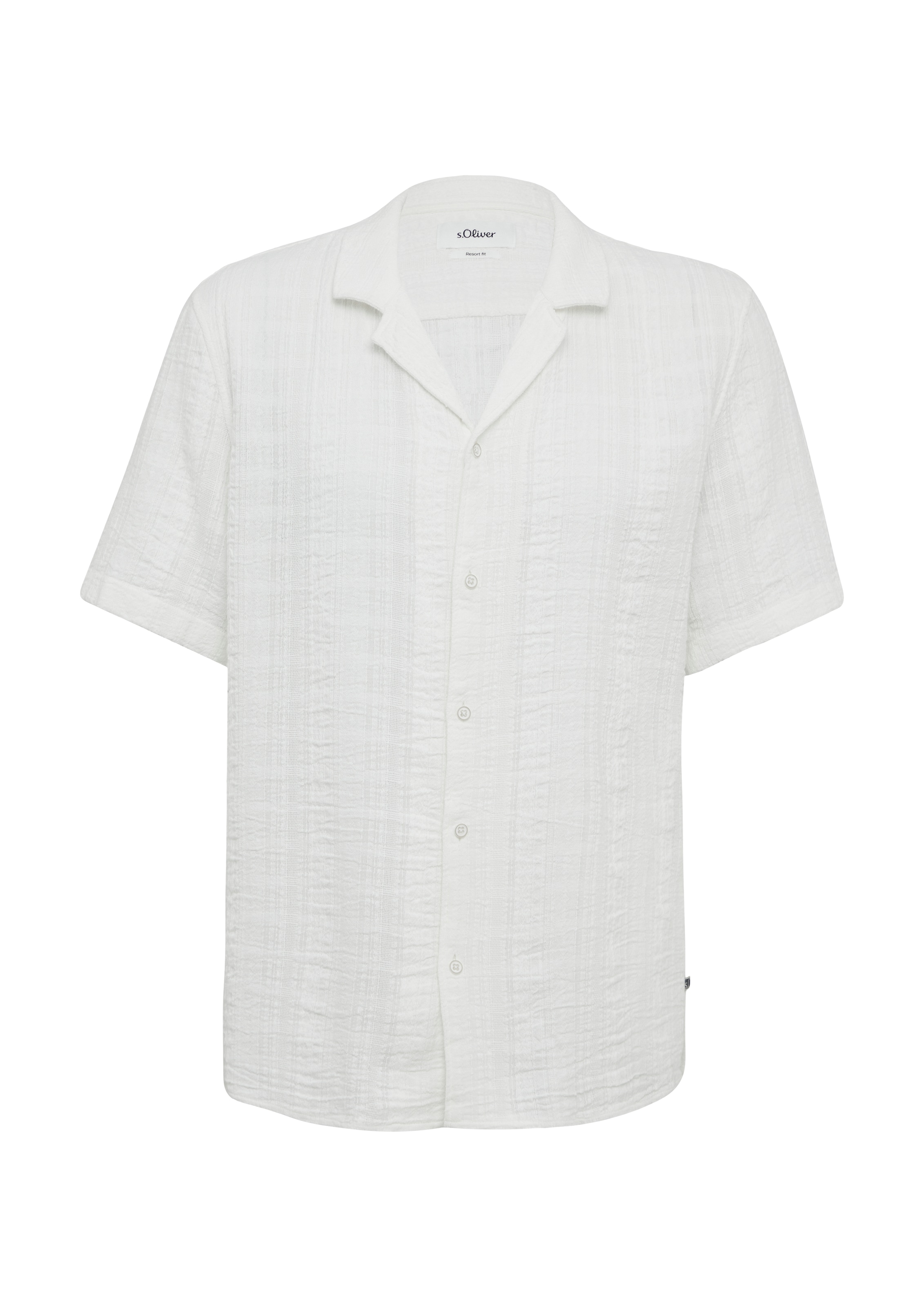 s.Oliver Regular fit Button Up Shirt in White: front