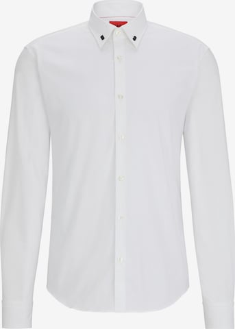 HUGO Button Up Shirt 'Ermo' in White: front