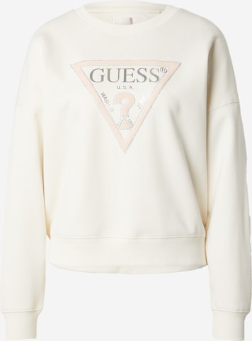 GUESS Sweatshirt i beige: framsida