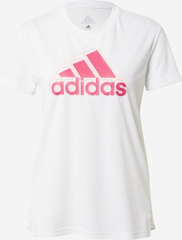 ADIDAS PERFORMANCE Performance shirt '3-Stripes Brand Love' in White: front
