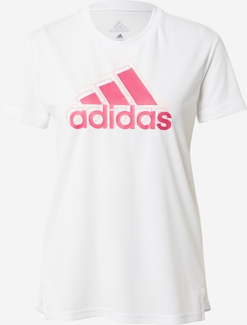 ADIDAS PERFORMANCE Performance shirt '3-Stripes Brand Love' in White: front