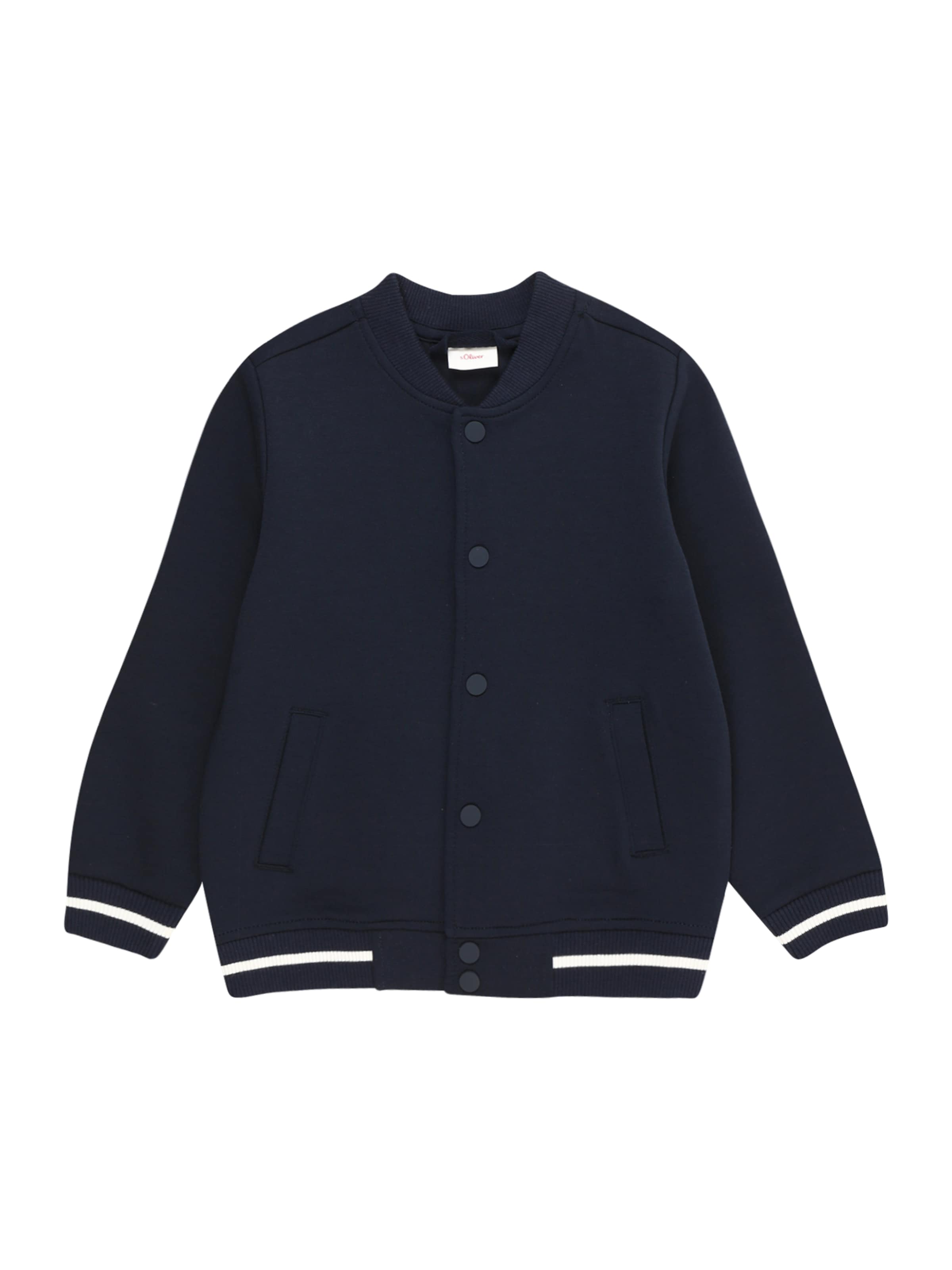 s.Oliver Sweatvest in Blauw: voorkant