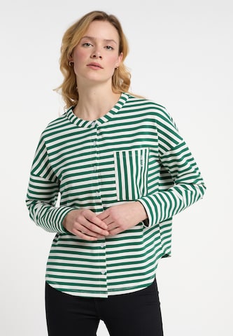 DreiMaster Maritim - Sudadera con cremallera en verde: frente