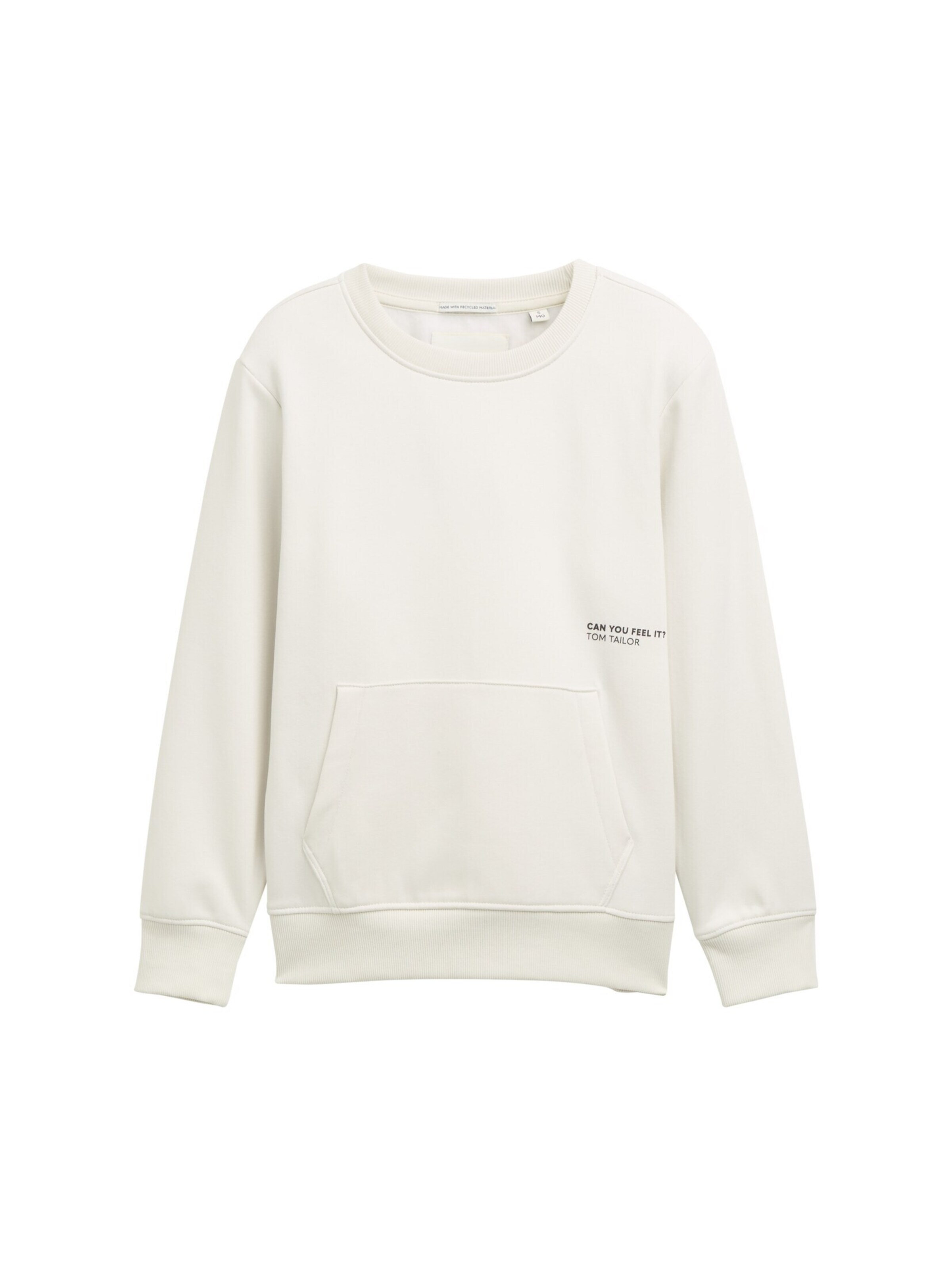 TOM TAILOR Sweatshirt in White: front
