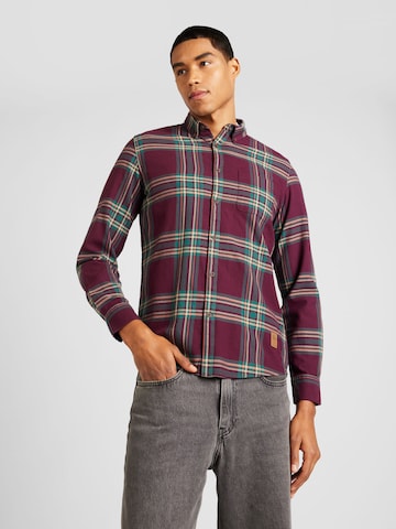 Springfield Regular fit Button Up Shirt in Red: front