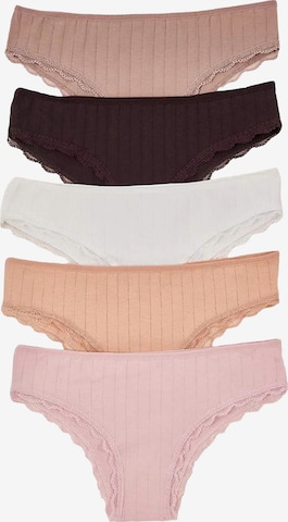 Slip Trendyol en marron : devant