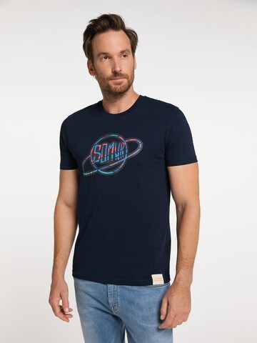 SOMWR Shirt 'SURROUND TEE' in Blue: front