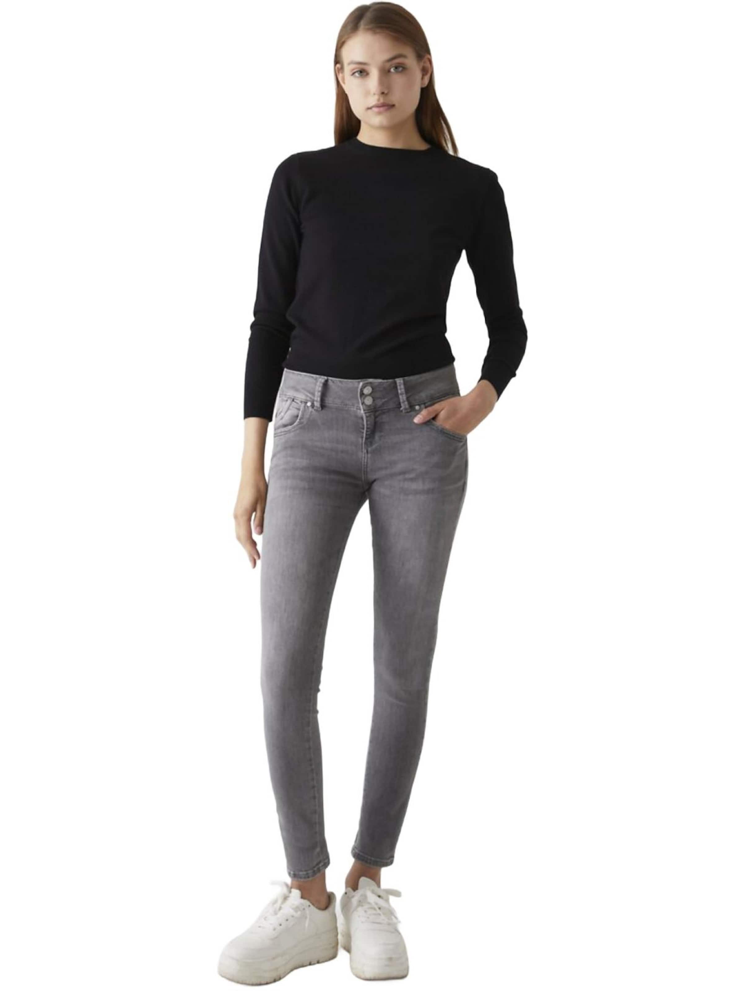 Slimfit Jeans 'LTB Jeans Molly M Mid Waist Skinny Leg Jeanshose' di LTB Jeans in grigio: frontale