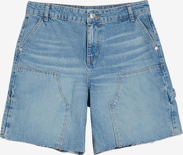 Bershka Loosefit Jeans in Blauw: voorkant