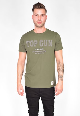TOP GUN Shirt 'TG20213006' in Green: front