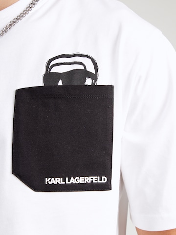 Karl Lagerfeld Shirt 'Ikon Peek-A-Boo' in White
