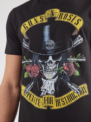 AMPLIFIED Tričko 'GUNS N ROSES - TOP HAT SKULL' - Čierna